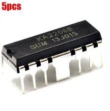 5Pcs KA2206 KA2206B Sum Dual Audio Power Amp DIP12 New Ic zc