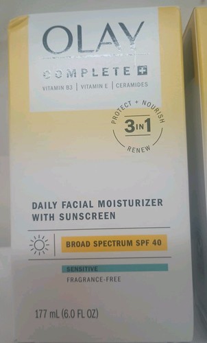 LOT OF 3 Olay Complete + 3in1 Daily Moisturizer SPF 40 Sensitive 6oz Exp 03/2026 - Picture 4 of 4