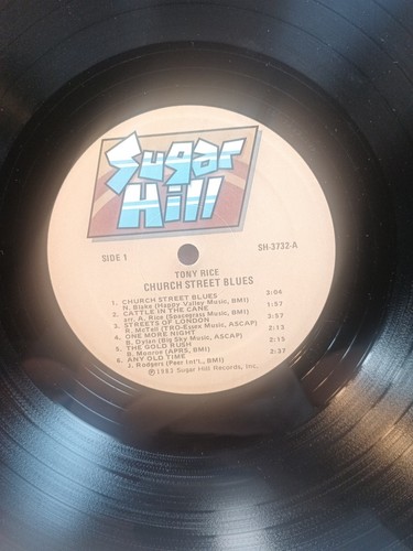 LP - Tony Rice CHURCH STREET BLUES - Sugar Hill 3732 VG+/VG+ - Picture 12 of 14