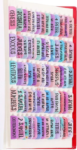 Pestañas bíblicas artísticas púrpuras - 90 letras grandes pelar y pegar para el lector devoto - Imagen 3 de 10