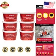 Heavy Duty Tree Trunk Protector 6 Tubs, Long-Lasting Adhesive Insect Barrier Kit