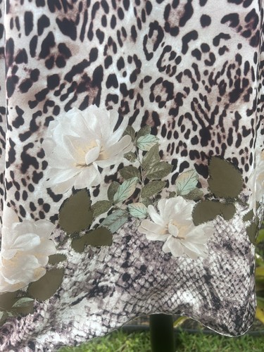 Chico's Animal Print Blumen Kimono Stil Cardigan Top Größe Small Medium - Bild 5 von 10