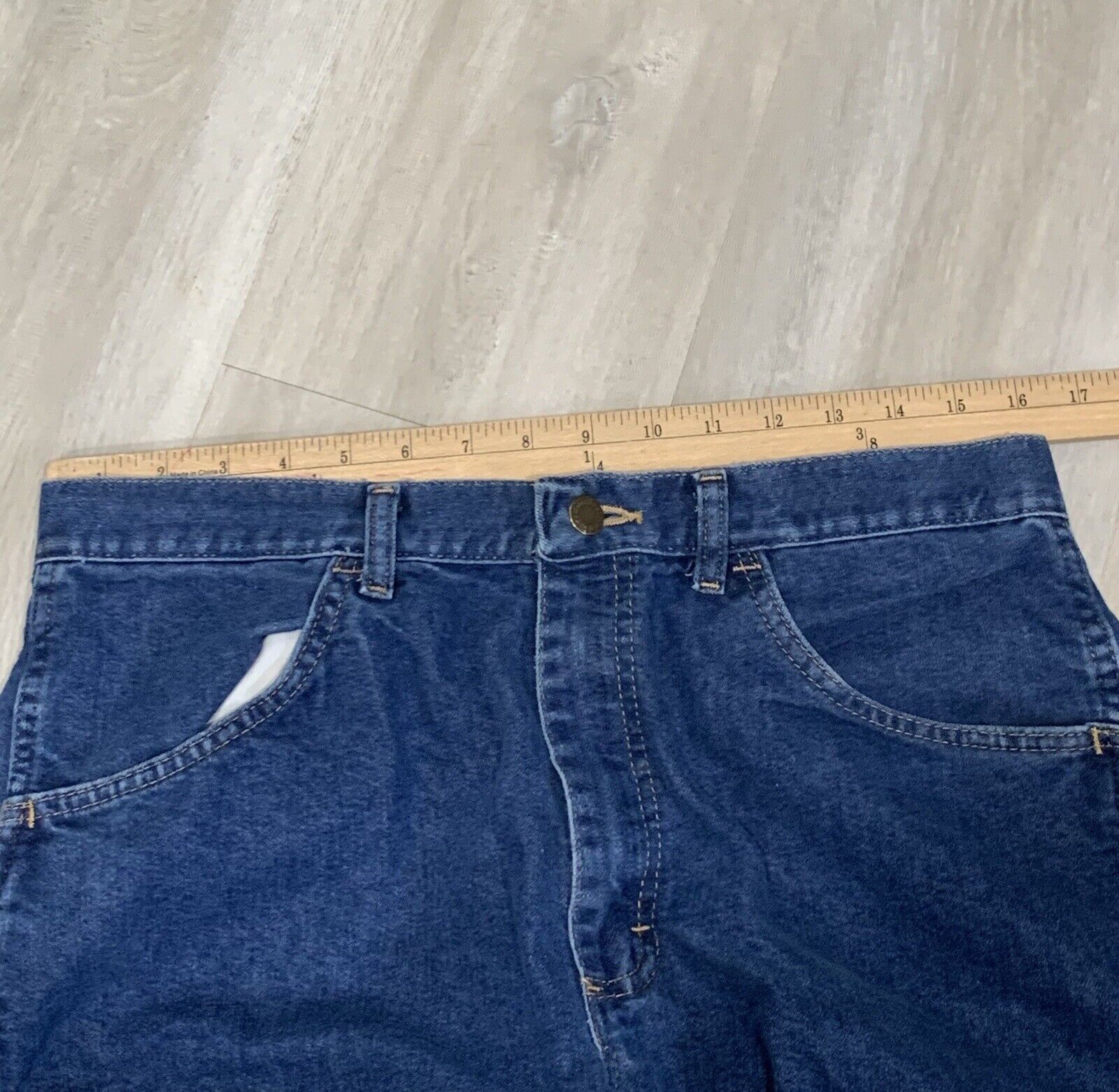 Wrangler Jeans Mens 34x30 Approx 32x30 Straight Blue Denim Regular Fit ...