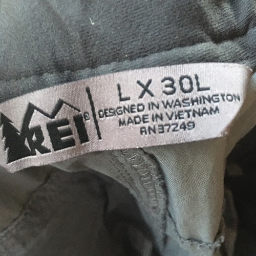 Rei Pants Men Lx30 Gray Cargo Utility Relax Fit Nylon Hiking Camping Logo - Bild 5 von 9