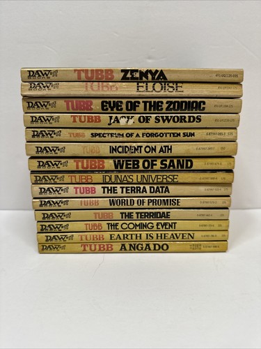 VINTAGE Lot of 14 DUMAREST OF TERRA Series by E.C. TUBB ~ DAW/Ace Books