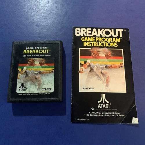 Breakout (Atari 2600, 1978) Good Condition Picture Label With Manual