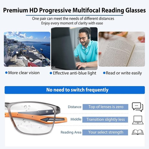 Stylish Photochromic Blue Light Blocking Glasses with UV Protection - Gift Ready - Picture 4 of 9