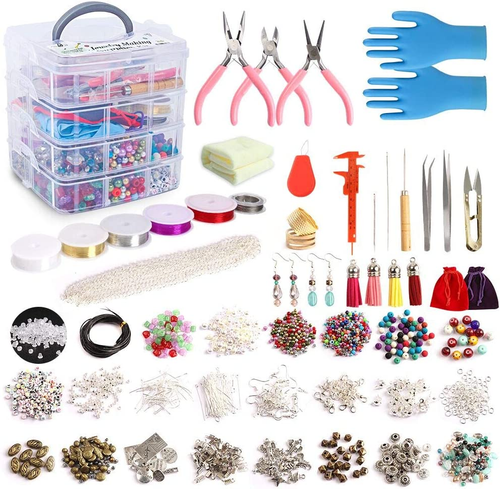 Kit bisuteria para hacer pulseras collares de aretes accesorios material - Picture 11 of 12
