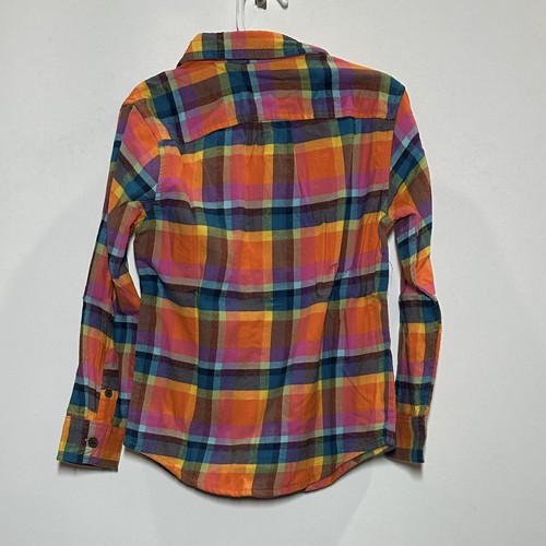 Boys' Long Sleeve Plaid Flannel Button-Down Shirt - Cat & Jack Pink XS (4/5) - Picture 2 of 2