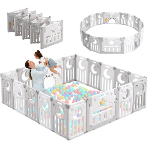 Faltbarer Kinder Laufstall Baby Laufgitter Krabbelgitter Kindersicherheitszaun - Bild 3 von 12