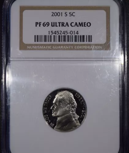 2001-S Jefferson Nickel "NGC PR69 Ultra Cameo" *Free S/H After 1st Item*