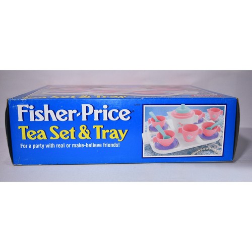 Vintage Fisher Price Toy Tea Set & Tray 1997 Pink Sealed NOS NEW 0125!!! - Picture 7 of 11