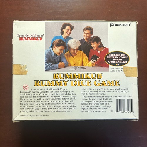 Vintage 1995 Rummikub Rummy Dice Game by Pressman Rules Very Nice Complete - Picture 7 of 10