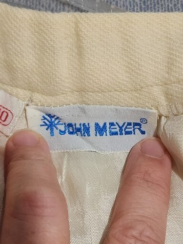 Vintage John Meyer Women's 100% Wool Beige Eccentric Pants Size 10 - Picture 8 of 9
