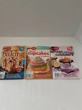 Lot X3 Betty Crocker Paperback Recipe Cookbooks Baking, Cupcakes & Cobblers