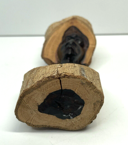Busto cabeza tribal mujer africana tallado a mano madera de ébano 6,75” x 2,5” - Imagen 4 de 4