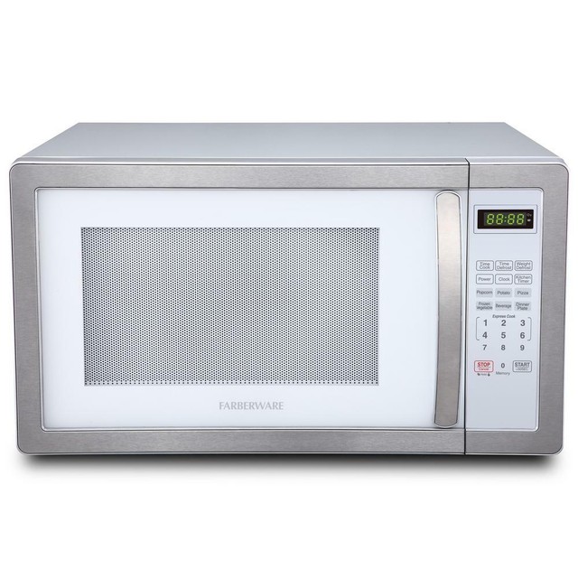 Classic 1 1 Cu Ft 1000 Watt Countertop Microwave Oven White And