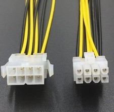 8Pin Female To 8Pin Male PC CPU Power Supply Extension Cord Connector Cable 18cm
