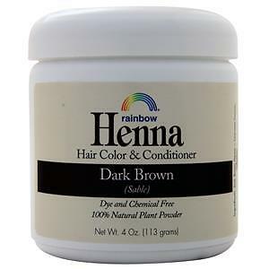 Краска и кондиционер для волос Rainbow Research Henna Темно-коричневый, 4 унции