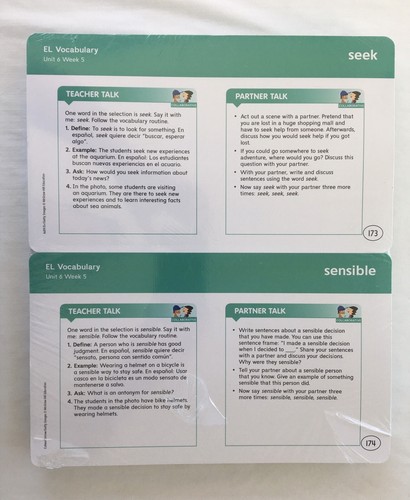 Wonders Visual Vocabulary Cards English Language Development Grade 5 New Sealed - Picture 2 of 3