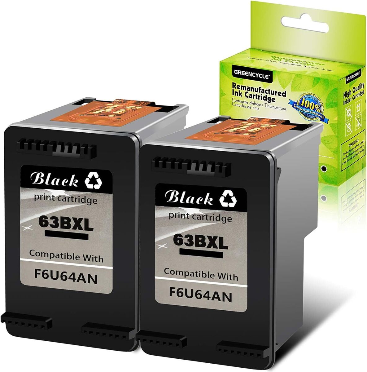 2PK Black 63XL Ink Cartridge 63 XL for HP DeskJet 2134 2136 2PK Black 63XL Ink Cartridge 63 XL for HP DeskJet 2134 2136