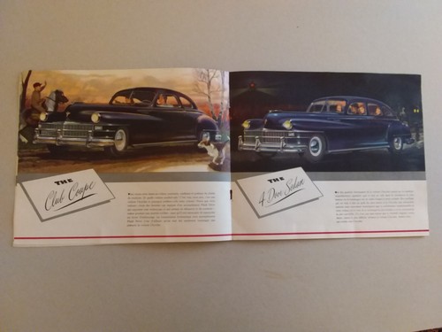 1946  THE BEAUTIFUL CHRYSLER  ORIGINALE BROSHURE  CON I MODELLI DELL'EPOCA - Foto 3 di 5