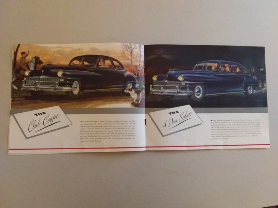 1946 THE BEAUTIFUL CHRYSLER ORIGINALE BROSHURE CON I MODELLI DELL'EPOCA - Immagine 3 di 4
