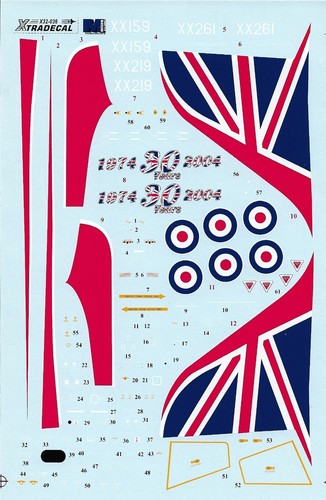 X32036 Xtradecal 1:32 BAe Hawk T.1A 30 aniversario del halcón, 1974-2004 - Imagen 2 de 2