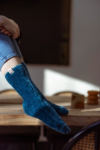 Womens Chenille Socks Soft Silky Leisure Multipack of 2 Perfect Gift Idea - Elle - Picture 5 of 38