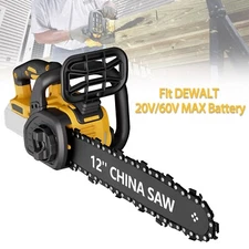 For DEWALT 20V MAX Battery  Compact Brushless 12" Cordless Chainsaw w/2 chain