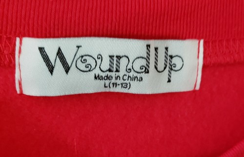 Boyfriend-Sweatshirt Junior Wickeloptik Gr. L (11-13) rot "Living The Boss Life" - Bild 5 von 5