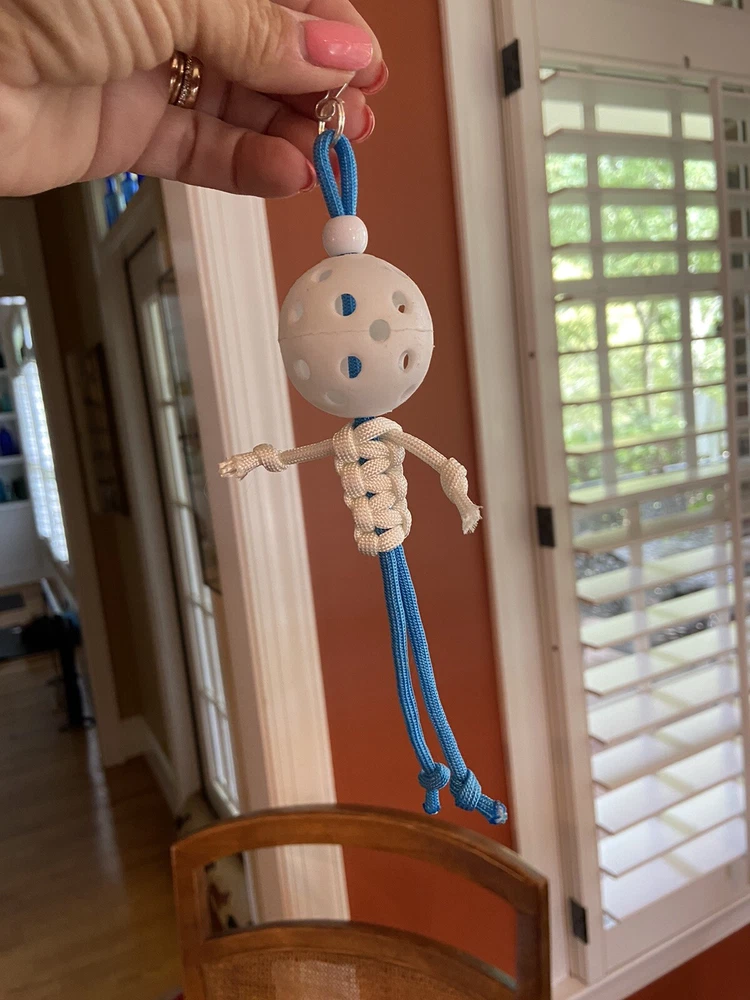 Pickleball Man/Doll Key Chain Zipper Pull Bag Pickleball Man/Doll Key Chain Zipper Pull Bag