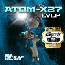 Atom X27 LVLP Spray Gun With FREE GunBudd® – Pro Car Paint Tool for All Finishes