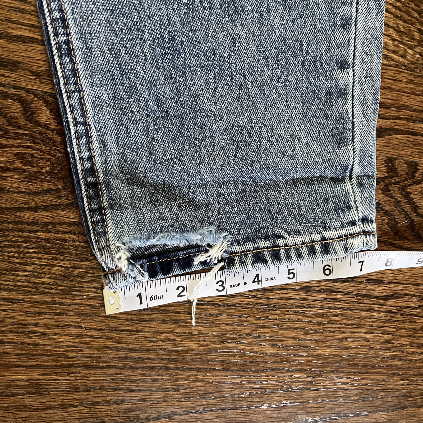 Bridge by Gly Denim Blue Jeans Distressed High Rise Mom Fit 33 X 30 - View 12