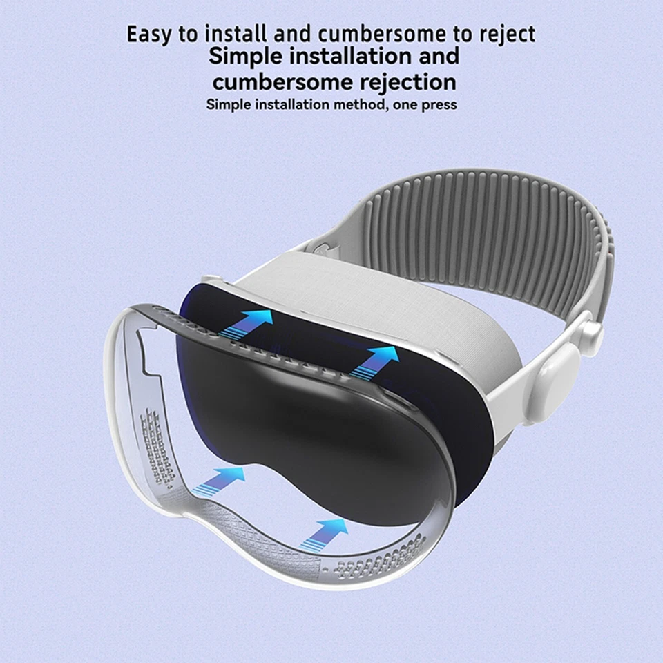 Funda protectora antideslizante TPU translúcida cubierta suave para gafas Vision Pro VR Foto 2 de 4
