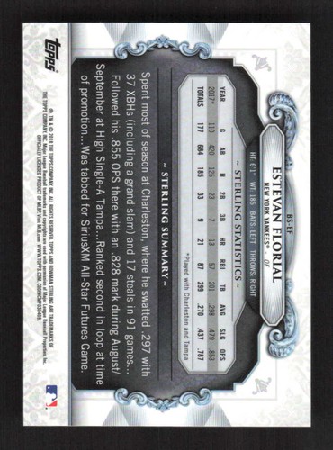 Estevan Florial 2018 Bowman Chrome Sterling Continuity Atomic #/150 #BS-EF - Picture 2 of 2