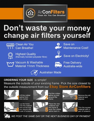 AirConFilters 550x1150mm Ducted Airconditioner Filter Material/Media Replacement - Picture 3 of 7