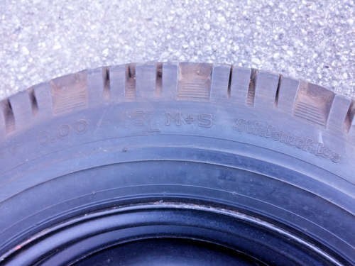 2 sehr alte original VW-Felgen 4.5x15 Käfer T1 T2 mit Conti 6.00-15 M+S, neu new - Bild 10 von 14