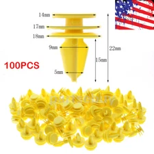 100pcs Nylon Door Panel Fastener Retainers Clips For Dodge Jeep Grand Cherokee