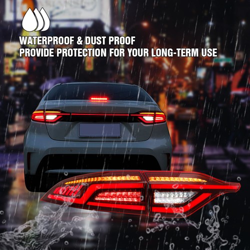 Pair LED Tail Lights & Center Lamp Kit for Toyota US Corolla 2020 2021 2022 2023 - Picture 10 of 12