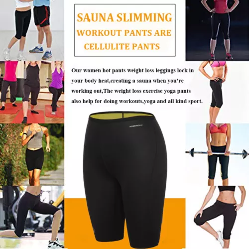 Women Fat Burning Sweat Sauna Pants Shorts Body Shaper Waist Trainer Weight Loss - Picture 12 of 22