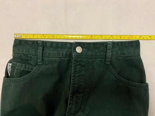 Vintage BONGO by Gene Montesano Pine Green High Rise Denim Jeans Sz 5 USA Made! - Picture 8 of 12