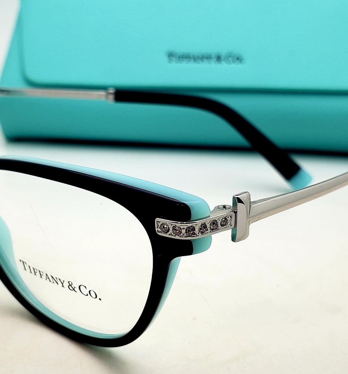 TIFFANY & Co. Eyeglasses TF 2223-B 8055 54-16 Black on Blue