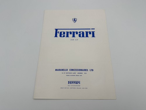FERRARI 250 GT | GT 2+2 | SWB | CALIFORNIA | BROCHURE MARANELLO CONCESSIONAIRES - Picture 6 of 7