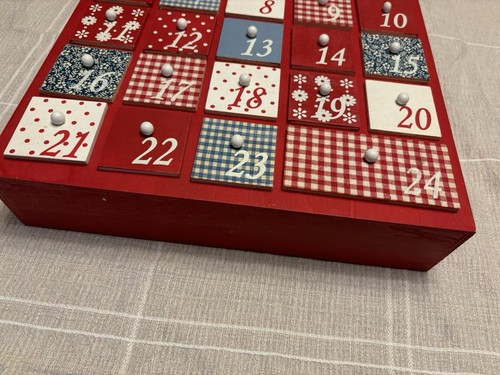 advent kalender zum befüllen aus holz Kleine Schubladen 24 Stk Rot Praktisch - Bild 4 von 22