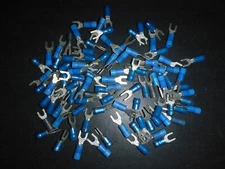 95 New Sta-Kon Fork Terminal Insulated Blue T&B 16-14 wire end Thomas Betts