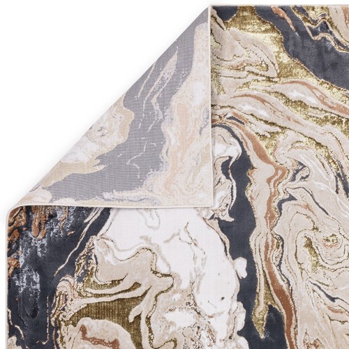 Aurora Rug Modern Abstract Geometric, Marbled Shiny Flatweave Living Room Rug - Picture 49 of 161