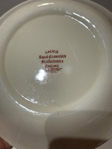 VERY RARE Royal Crownford Staffordshire CALICO RED Dog Pet Bowl - Picture 8 of 10