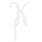 Cake Topper Pick Make A Wish White Letter K Acrylic Cupcake Party Decoration Pic