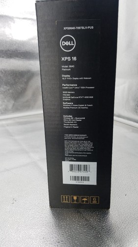 Dell XPS 16 9640 16.3" 2K FHD+ i7-155H 4.8GHz 120Hz 16GB 1TB SSD RTX 4050 6GB - Picture 4 of 4